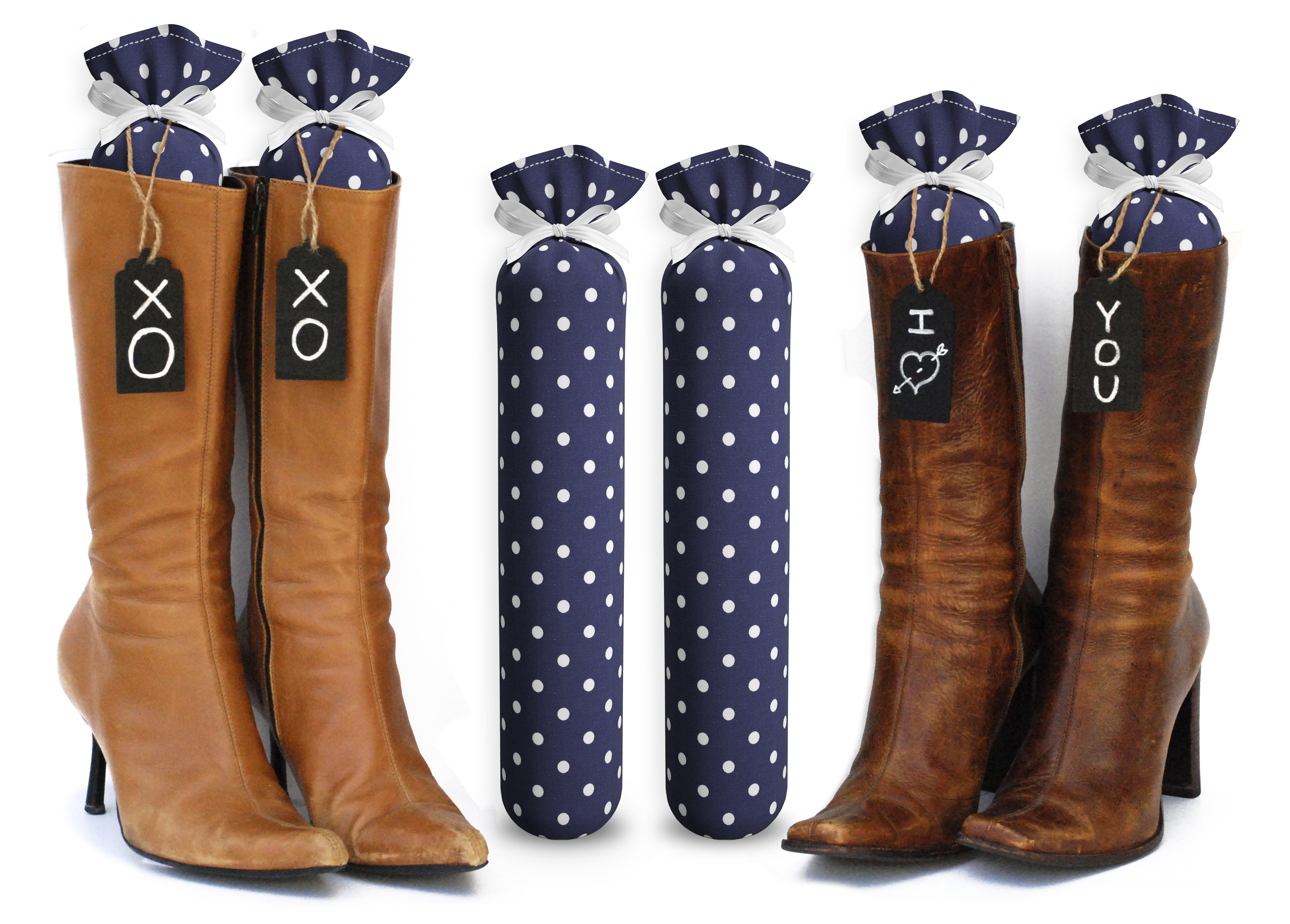 My Boot Trees, Boot Shaper Stands for Closet Organization. Many Patterns to  Choose from. 1 Pair. (Blue with White Polka Dots)