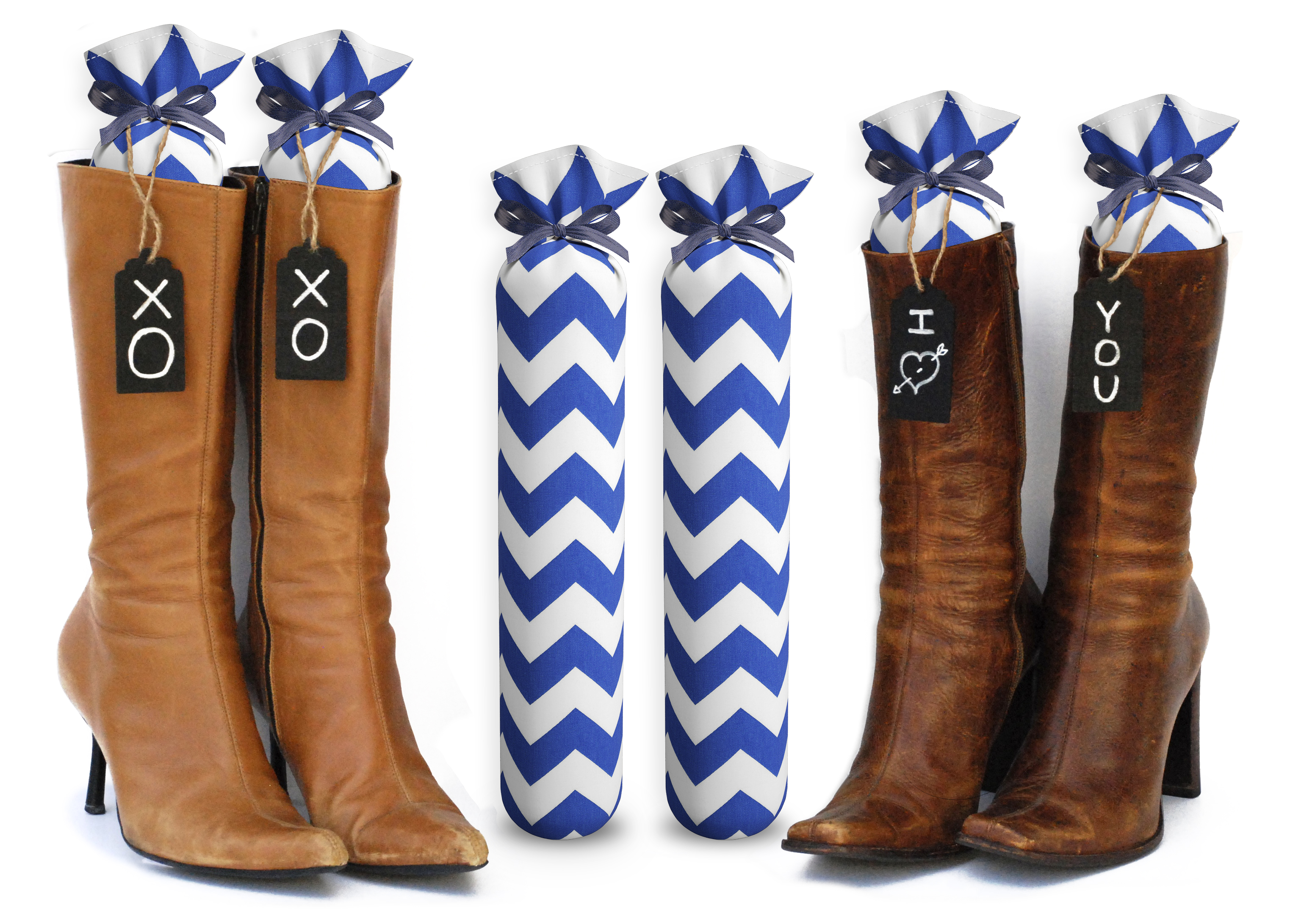 My Boot Trees, Boot Shaper Stands for Closet Organization. Many Patterns to  Choose from. 1 Pair. (Blue Chevron)