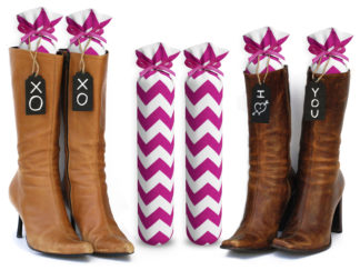 My Boot Trees, Boot Shaper Stands for Closet Organization. Many Patterns to Choose from. 1 Pair. (Pink Chevron)